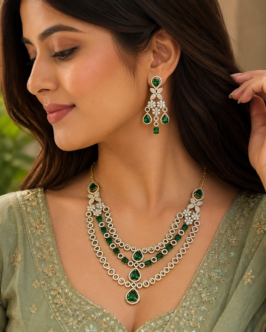 Emerald Royale Heritage Necklace Set