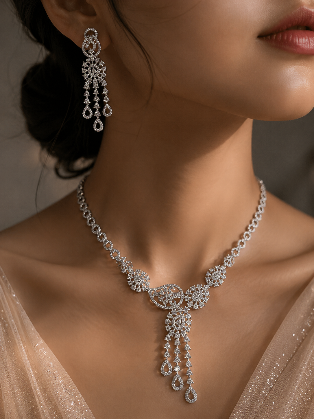 Celestial Cascade Necklace Set