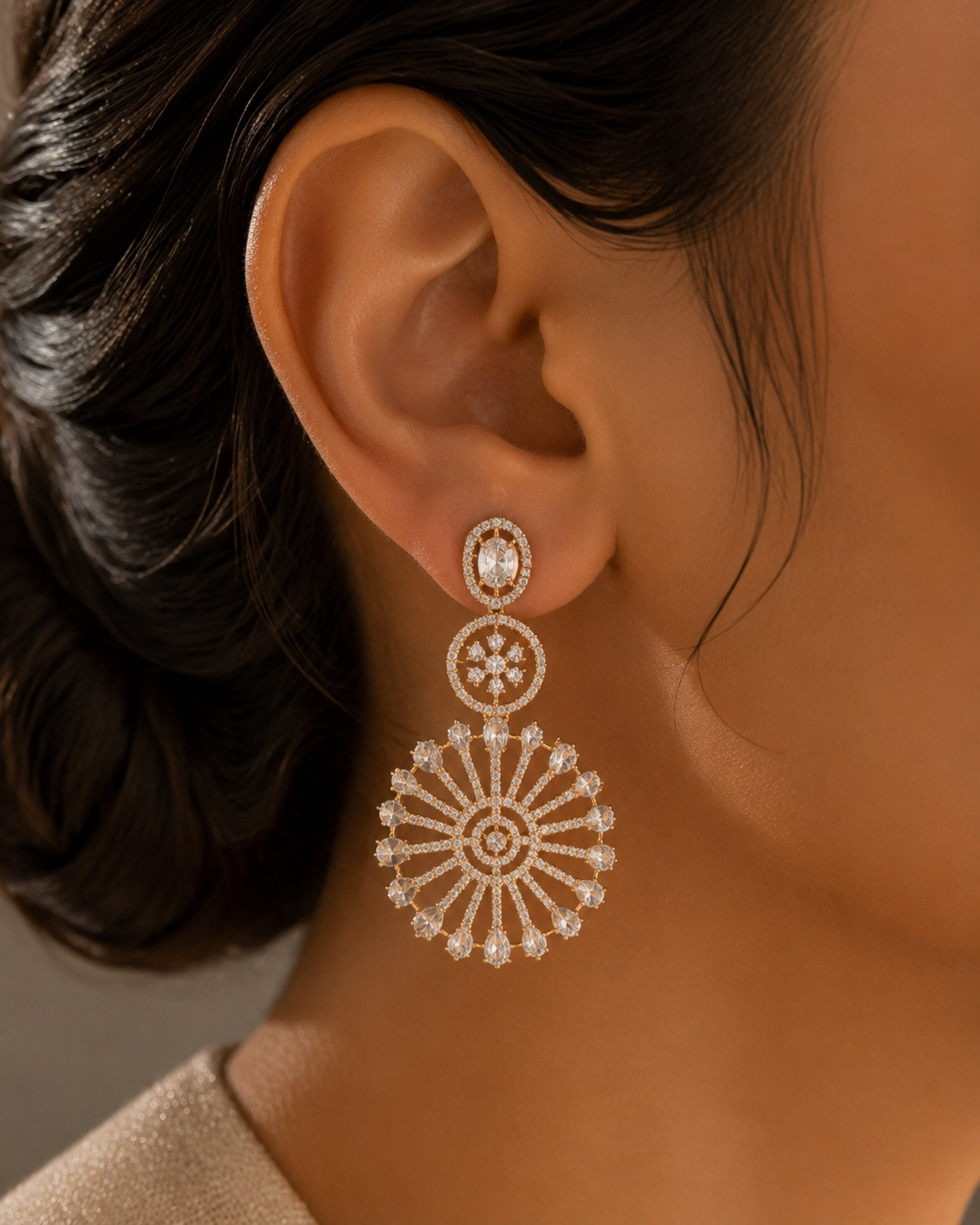 Celestial Radiance Statement Earrings
