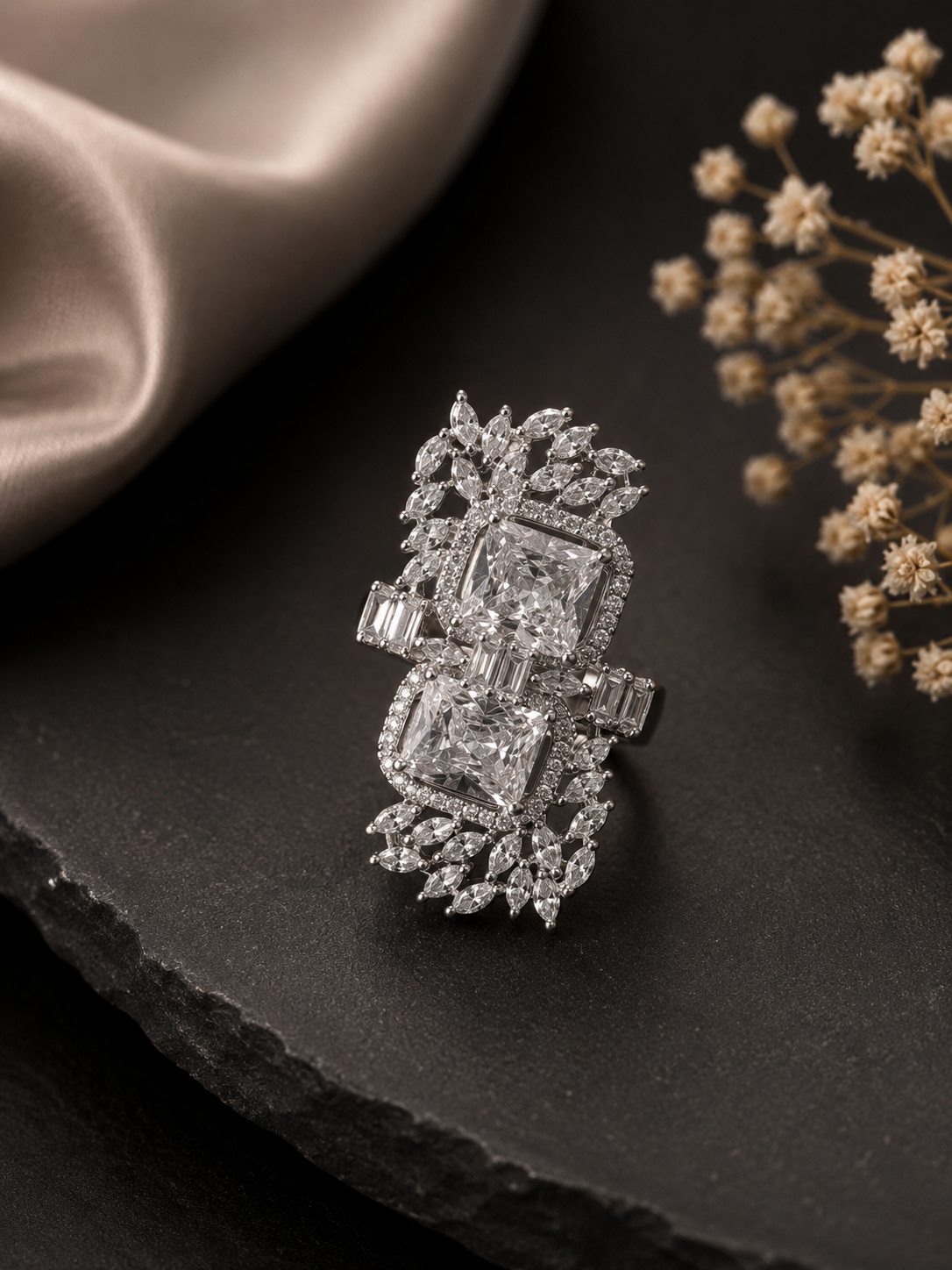 Regal Emerald Cut Statement Ring
