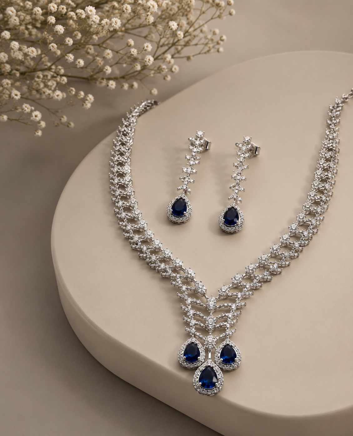 Midnight Sapphire Necklace Set