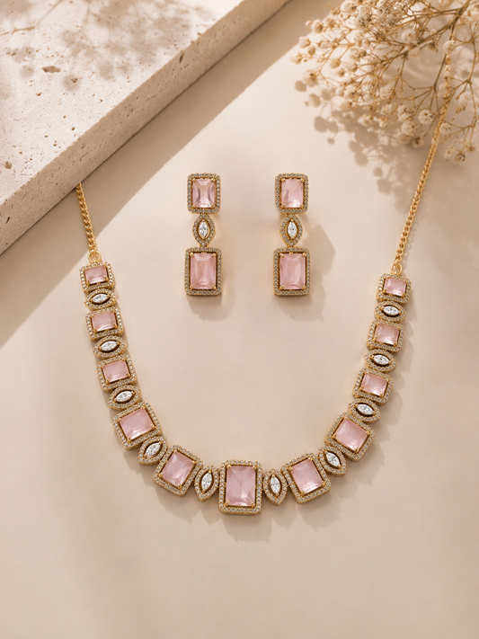 Blush Aura Luxe Necklace Set