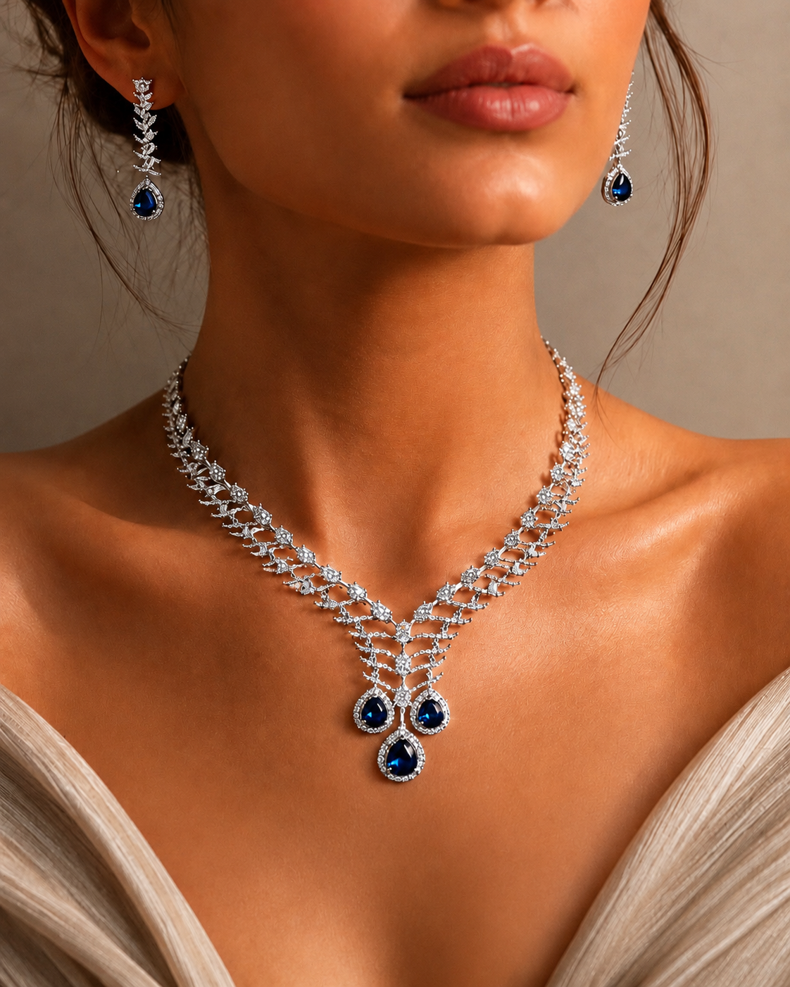 Midnight Sapphire Necklace Set