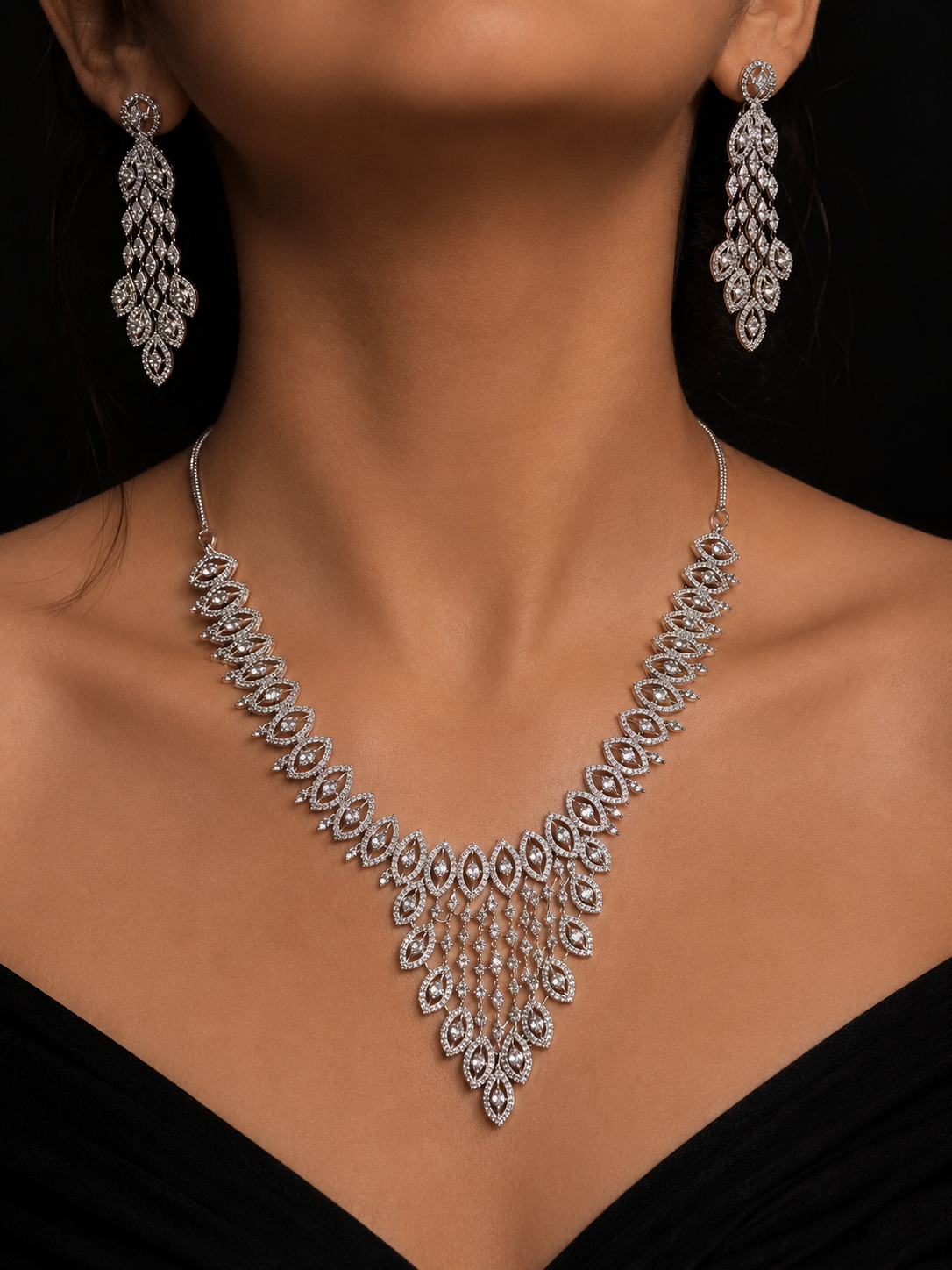 Celeste Cascade Necklace Set