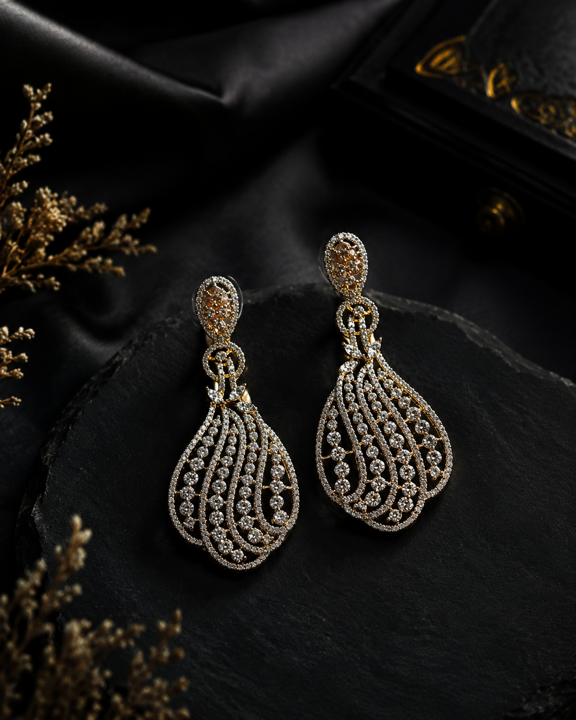 Celeste Swirl Drop Earrings