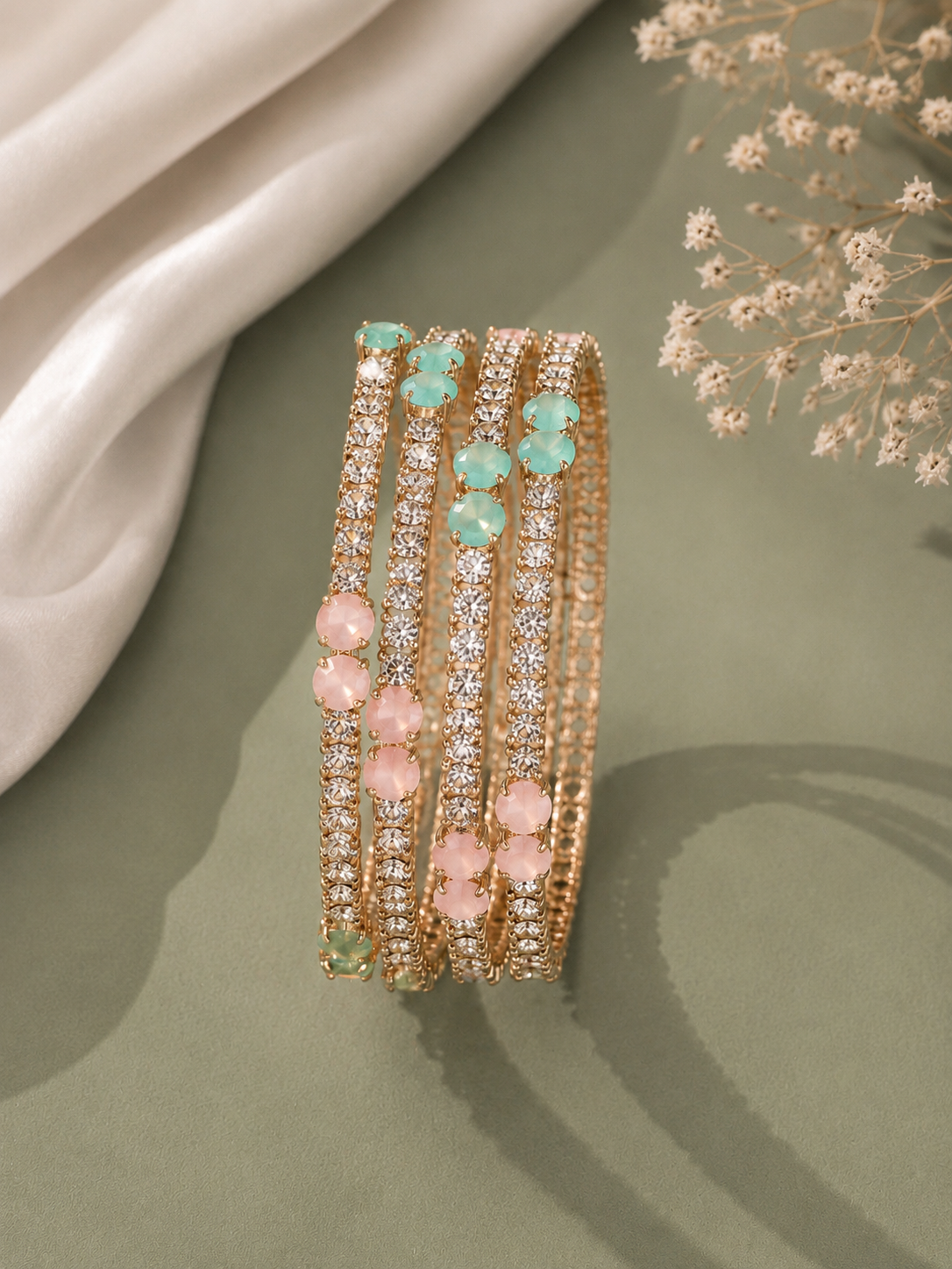 Pastel Dew Tennis Bangles