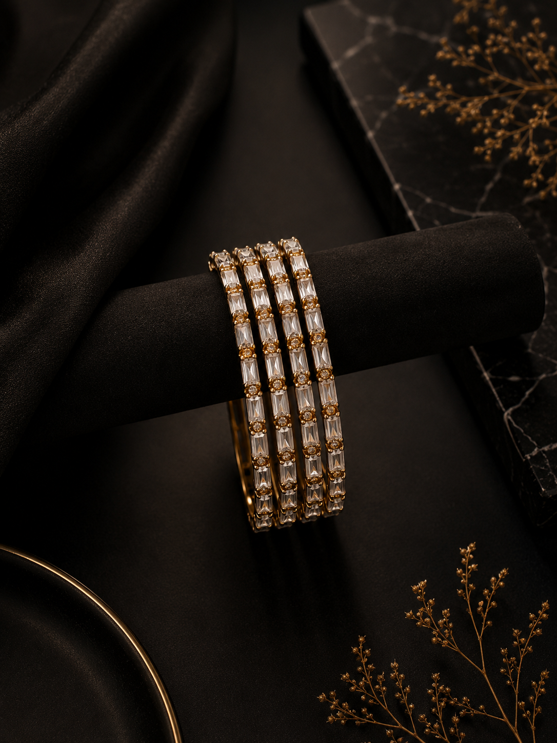 Celeste Crystal Bangles