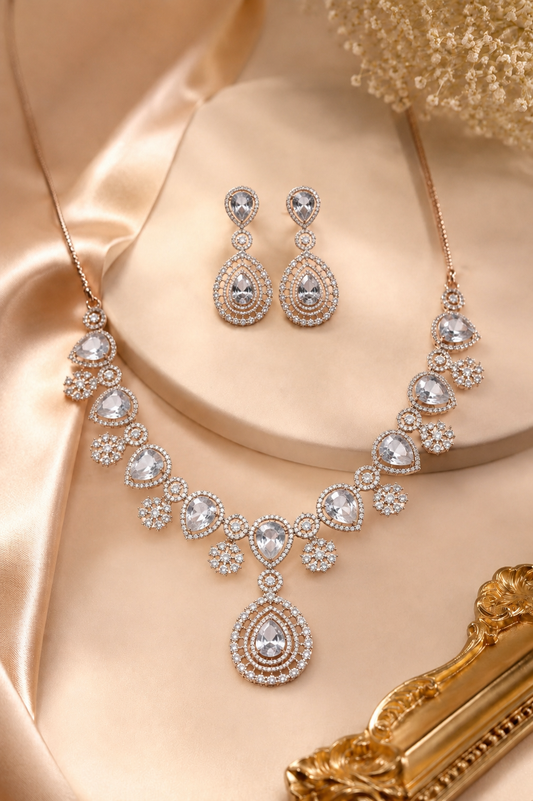 Aurora Rose Necklace Set