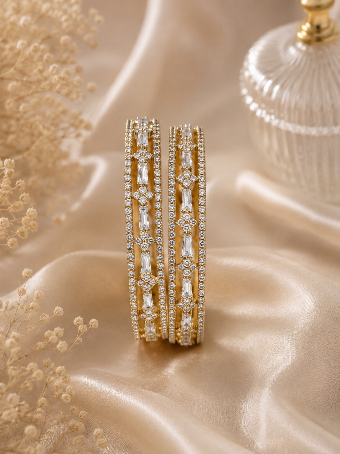 Aurelia Baguette Crystal Bangles