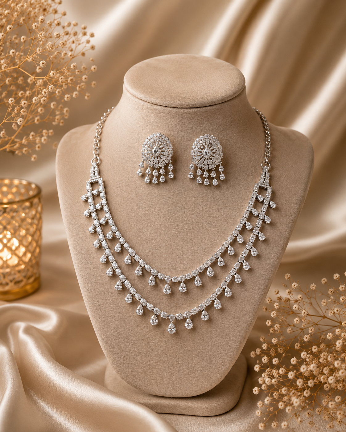 Starlit Cascade Necklace Set