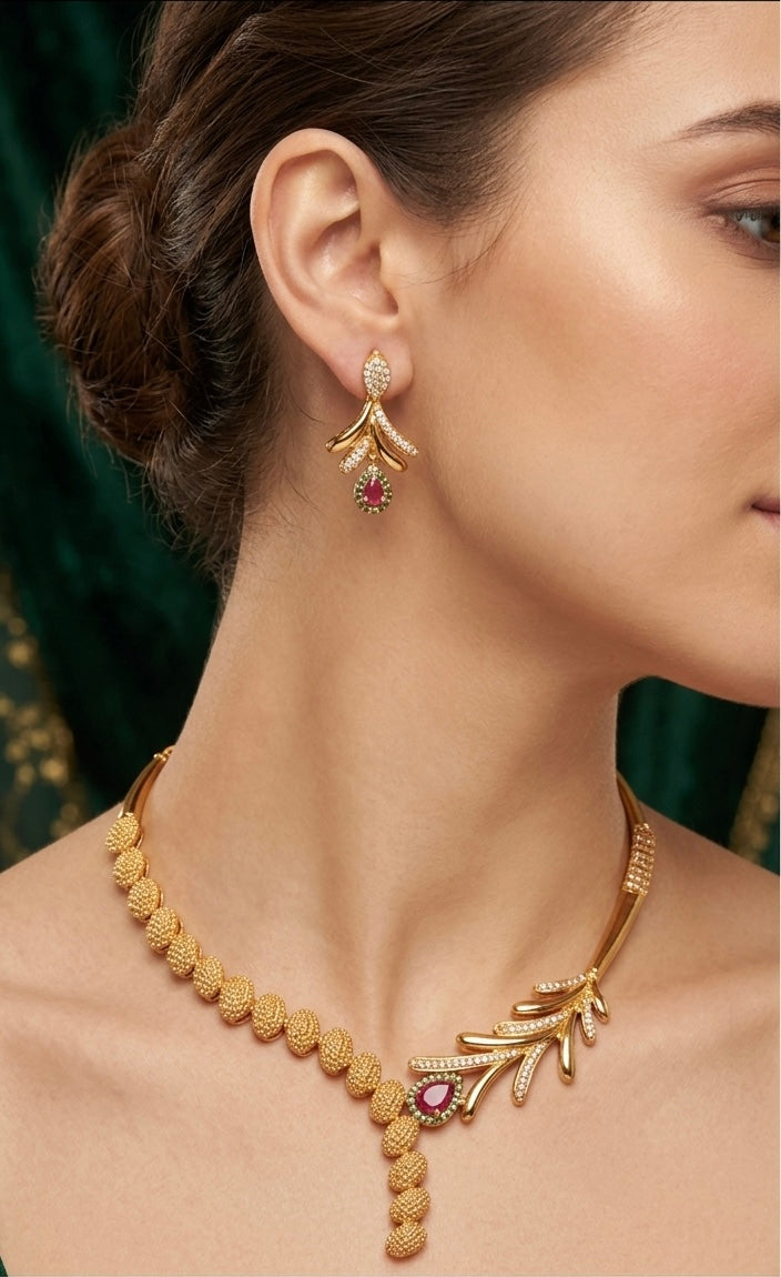 Celeste Bloom Statement Necklace Set