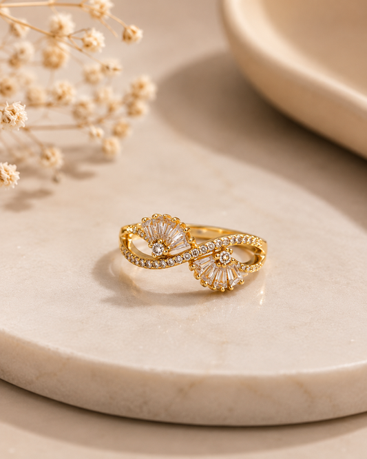 Celestial Bloom Adjustable Ring