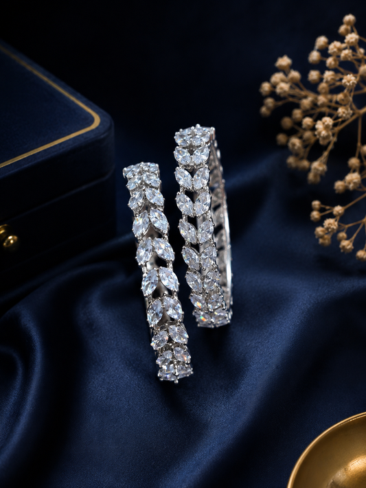 Leaf Luxe CZ Bangles