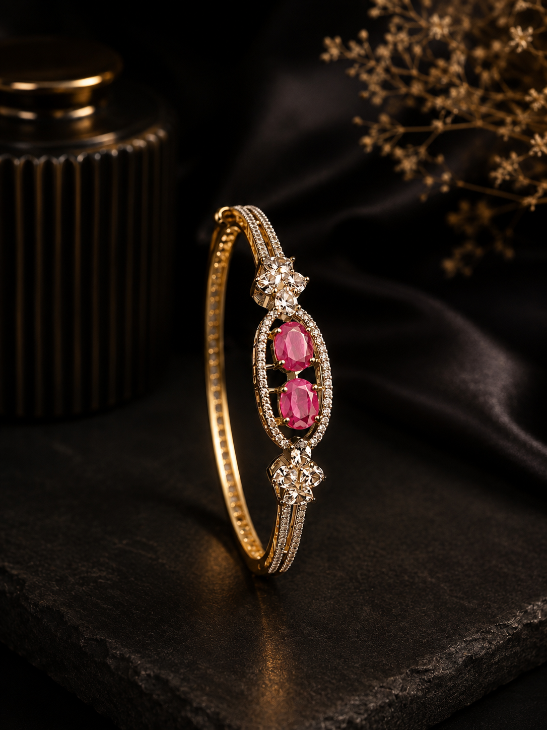 Ruby Blossom Bracelet