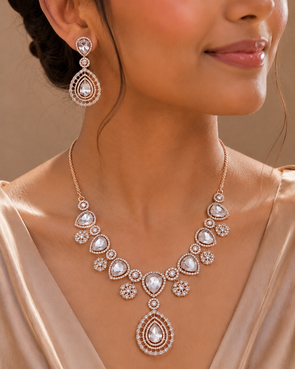 Aurora Rose Necklace Set