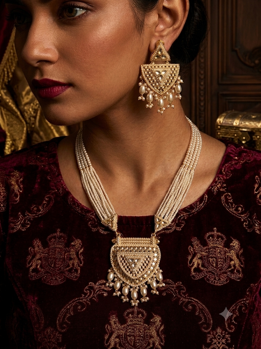 Sharvika Pearl Heritage Necklace Set