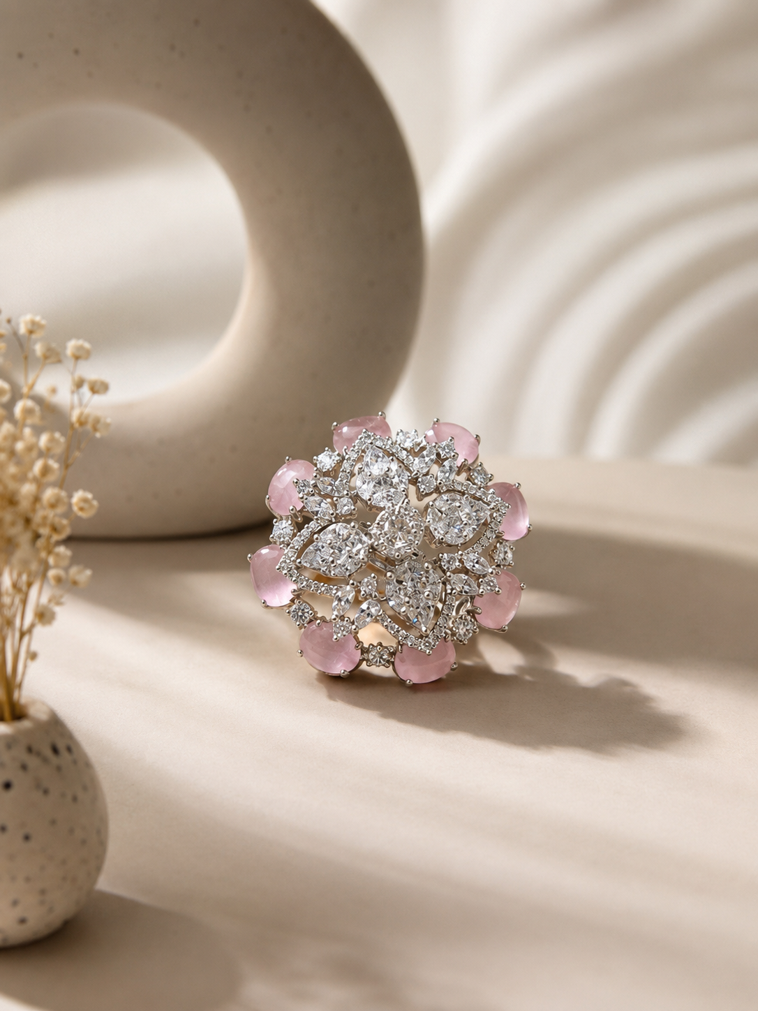 Rosé Bloom Statement Ring