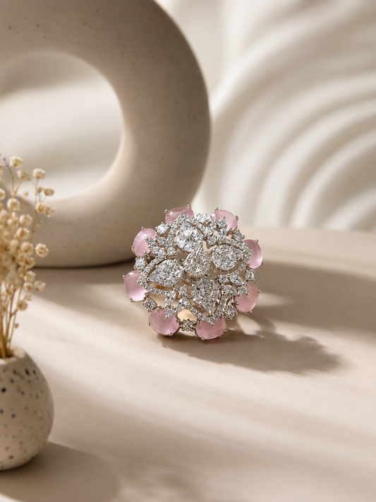 Rosé Bloom Statement Ring