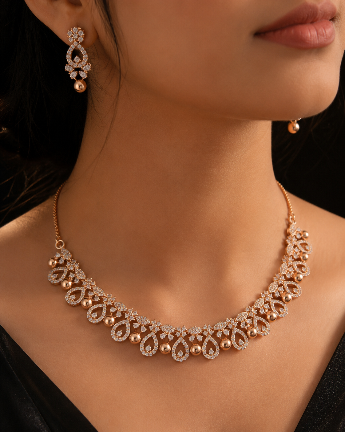 Roselle Bloom Necklace Set