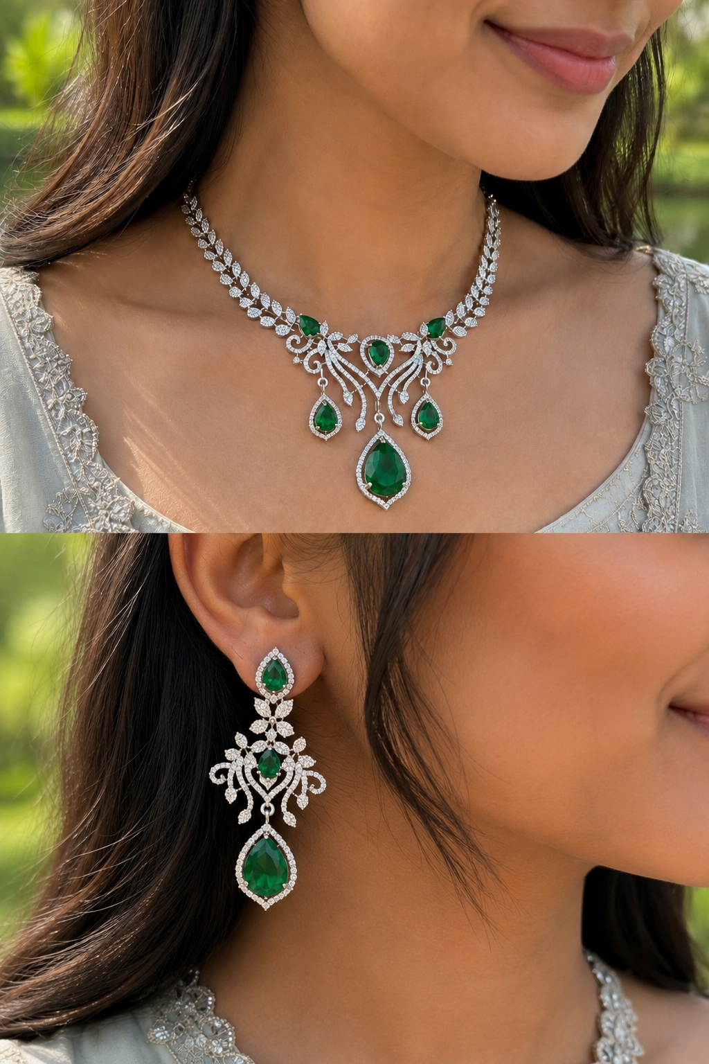 Emerald Enchant Necklace Set