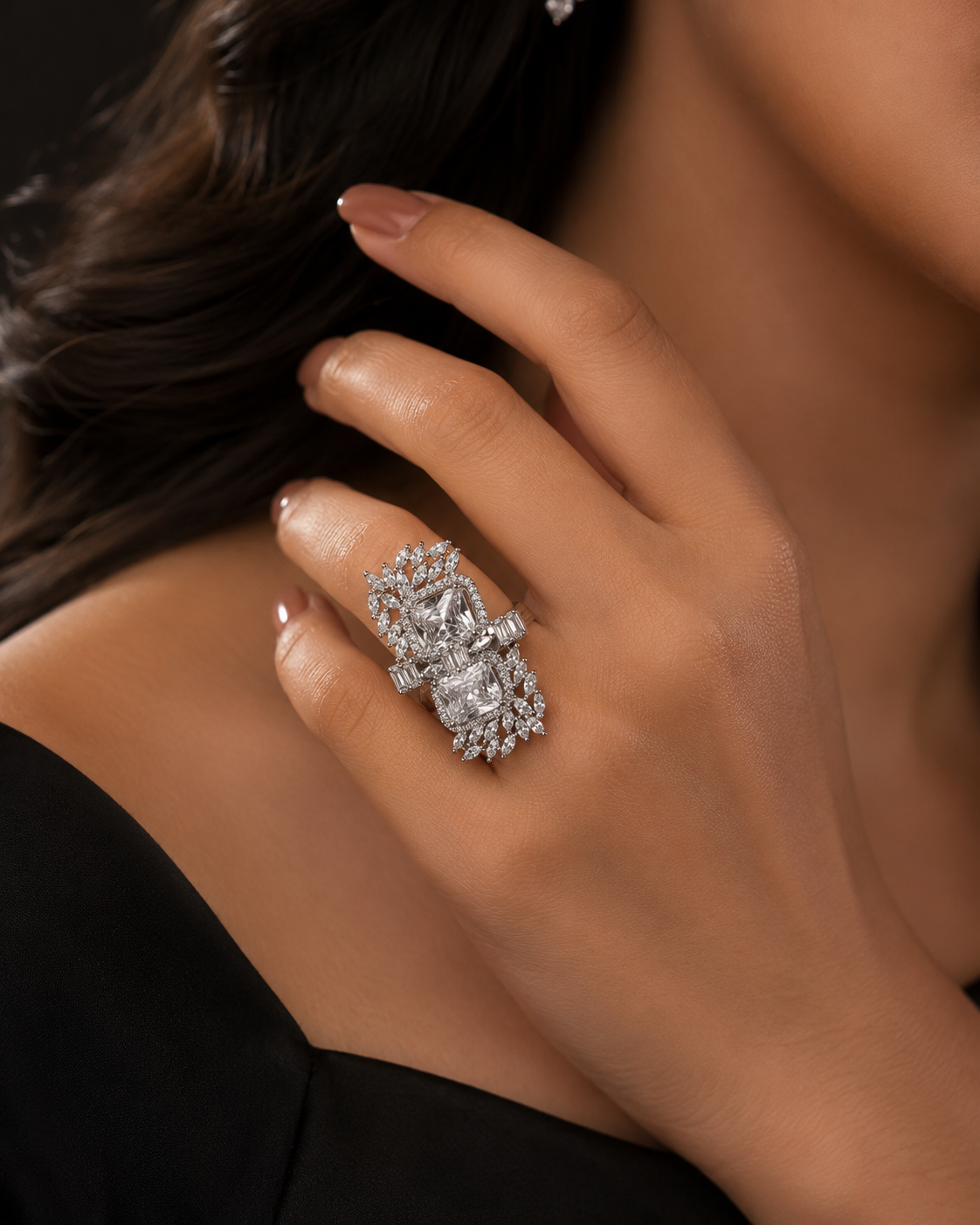 Regal Emerald Cut Statement Ring