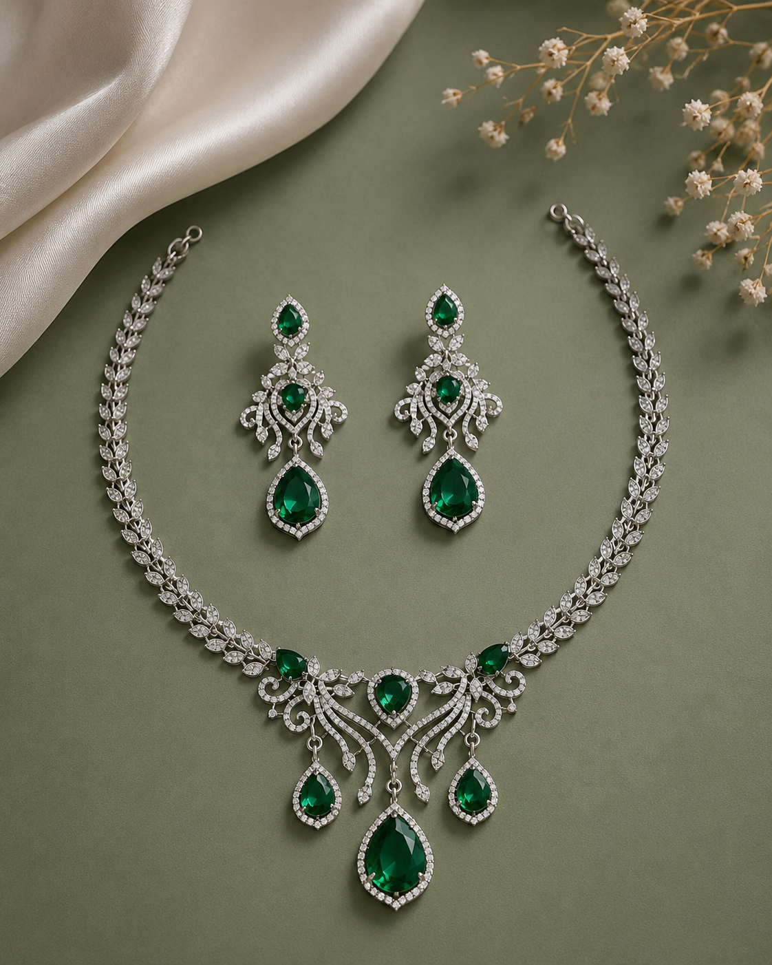 Emerald Enchant Necklace Set
