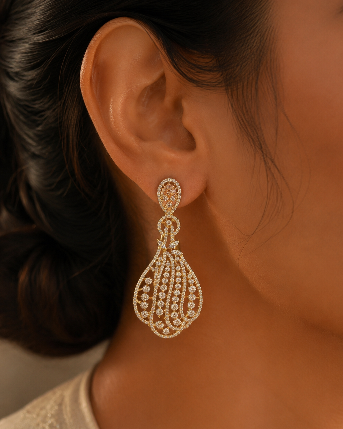 Celeste Swirl Drop Earrings