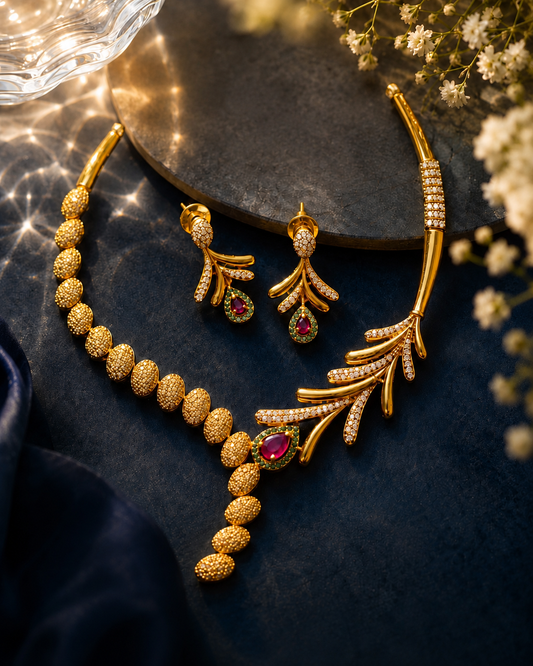 Celeste Bloom Statement Necklace Set