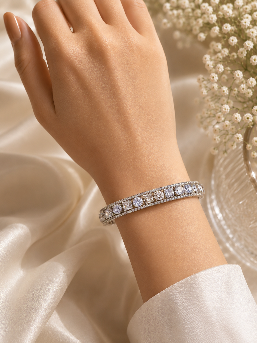 Celeste Alternating Stone Bangles